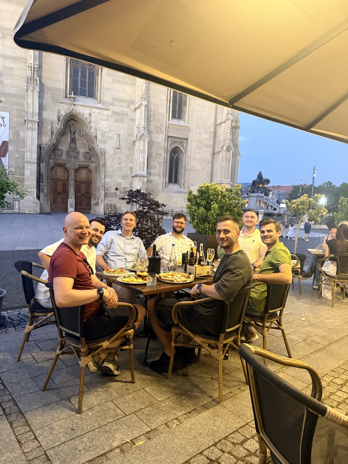 The BinarCode team and our client from the Netherlands at dinner in Cluj during the two-day visit