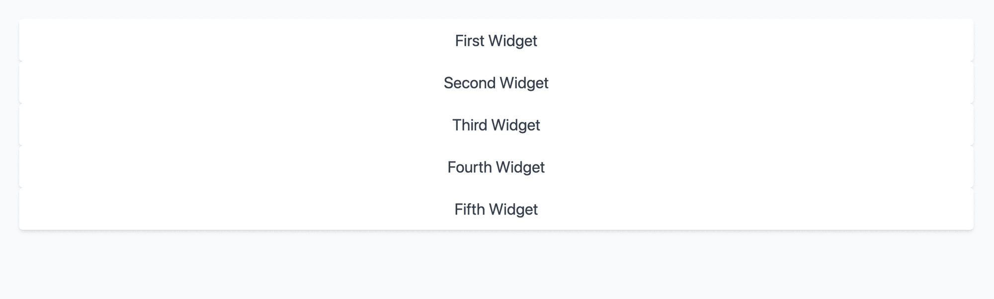 Widgets without the grid