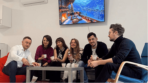 BinarCode team gathered in a meeting