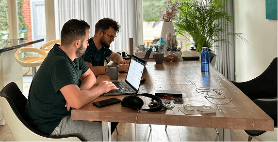 BinarCode engineers working together