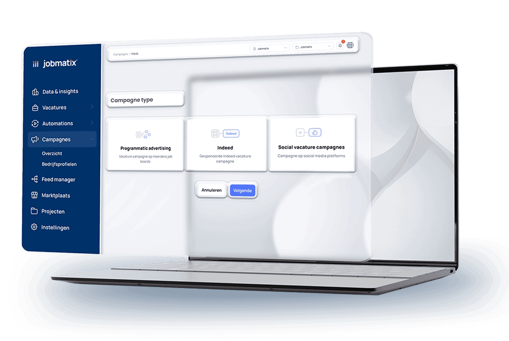 Jobmatix multi-tenant platform and project selection