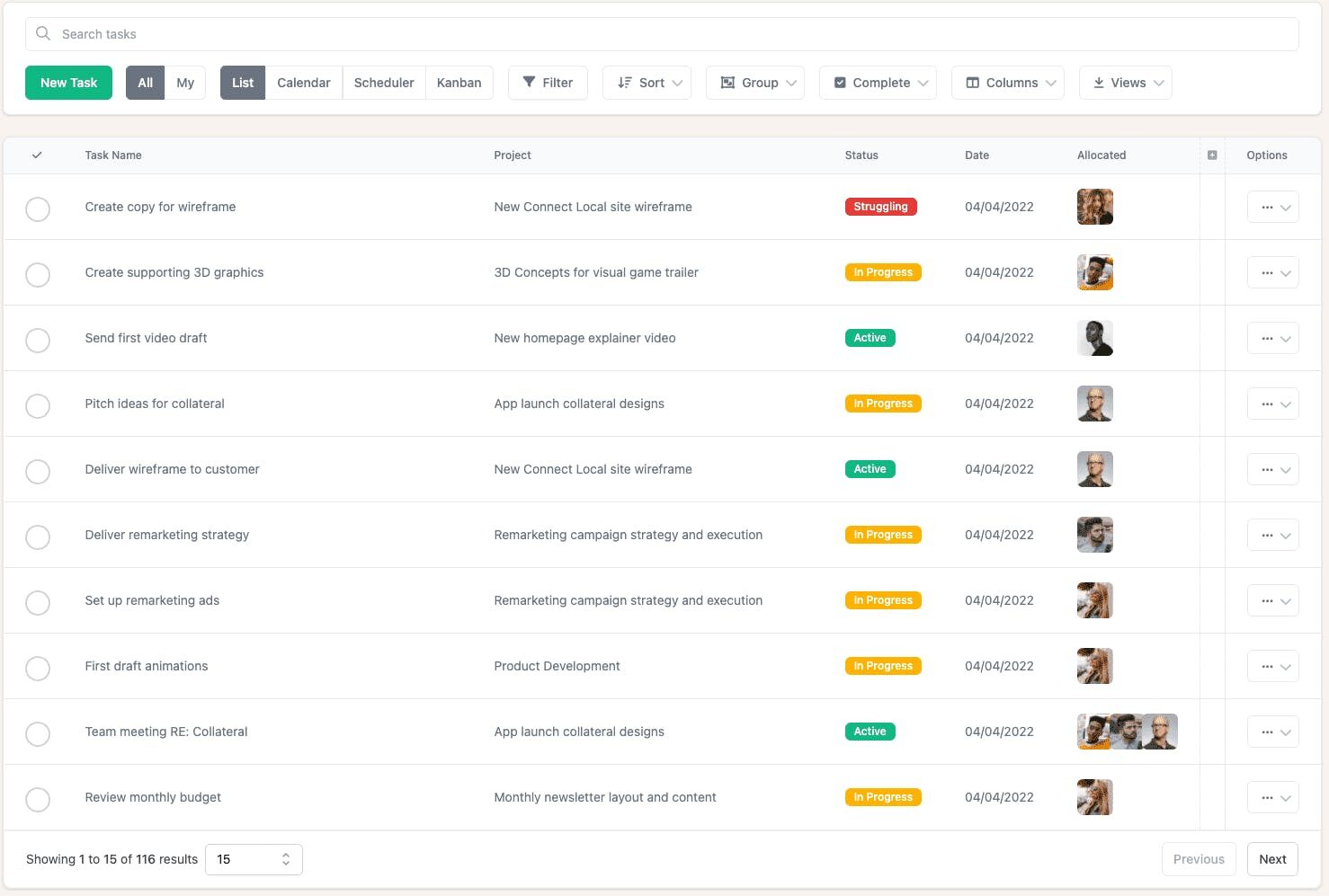 03 tasks list