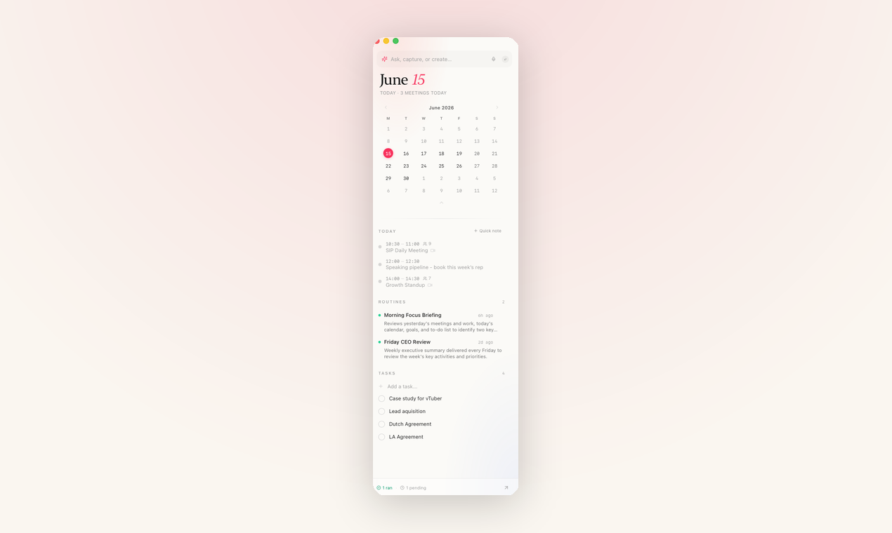 Popover calendar