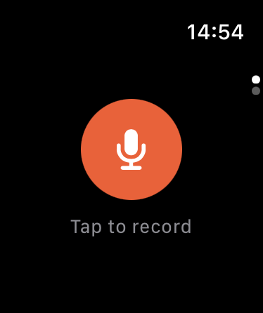 Routines on Apple Watch: tap to record a voice note